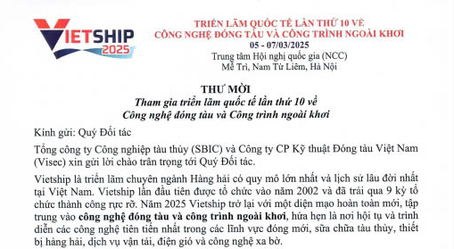 VIETSHIP 2025 SẼ ĐƯỢC TỔ CHỨC VÀO 5 -7/3/2025