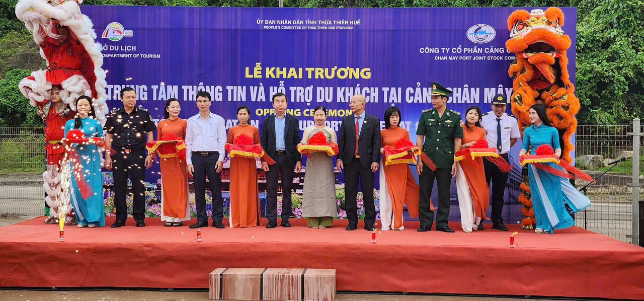 LỄ KHAI TRƯƠNG TRUNG TÂM THÔNG TIN  VÀ HỖ TRỢ DU KHÁCH TẠI CẢNG CHÂN MÂY 