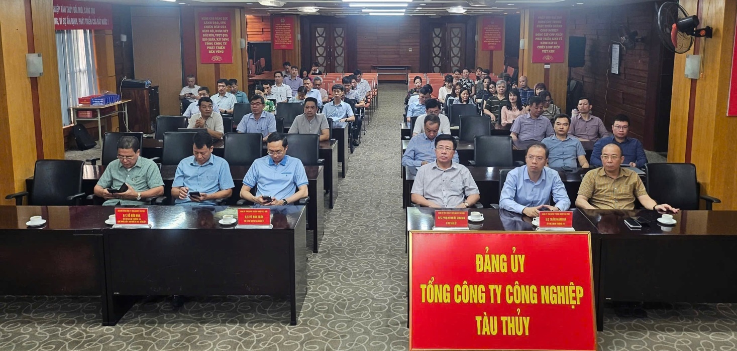 Đảng ủy Tổng công ty Công nghiệp tàu thủy tổ chức tham dự Hội nghị toàn quốc nghiên cứu, học tập, quán triệt và triển khai thực hiện Nghị quyết Hội nghị lần thứ hai  Ban Chấp hành Trung ương Đảng khóa XIV