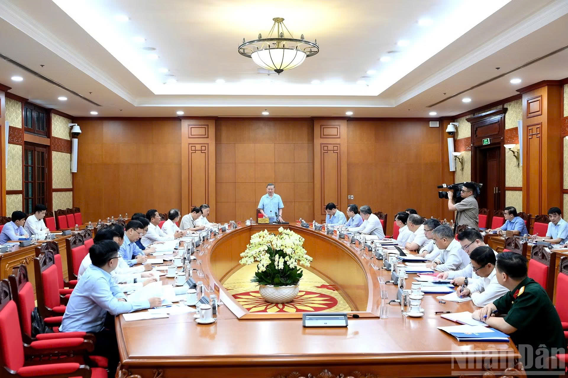 (Ảnh) Tổng Bí thư, Chủ tịch nước Tô Lâm chủ trì làm việc với các cơ quan về phát triển công nghiệp hàng hải quốc gia 
