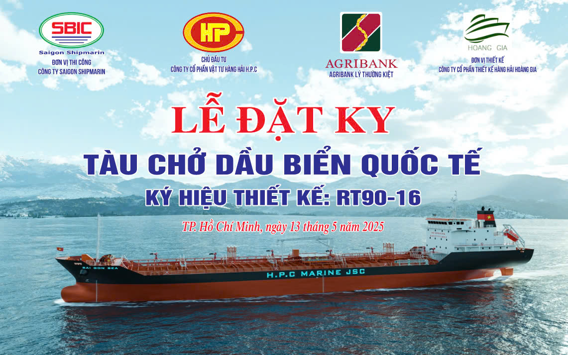CÔNG TY ĐÓNG TÀU VÀ CNHH SÀI GÒN: ĐẶT KY TÀU CHỞ DẦU BIỂN QUỐC TẾ TRỌNG TẢI 9.000 M3