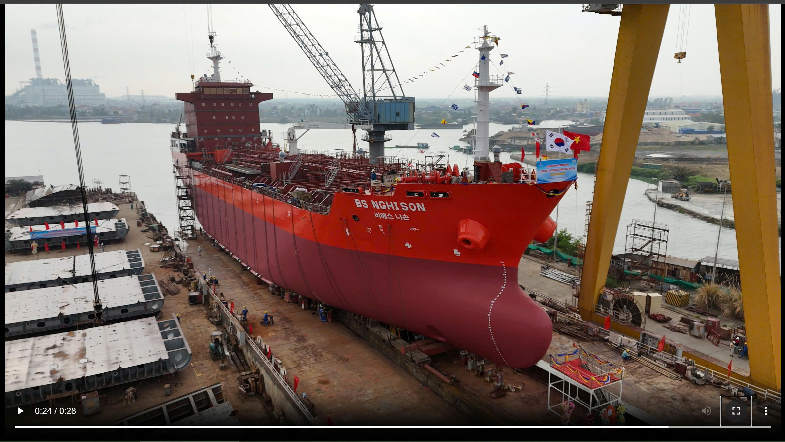 HẠ THỦY TÀU HÓA CHẤT 13.000 DWT: MINH CHỨNG THUYẾT PHỤC CHO NĂNG LỰC VÀ UY TÍN CỦA ĐÓNG TÀU PHÀ RỪNG