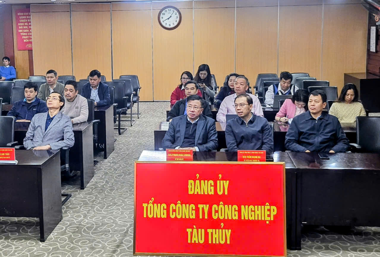 Đảng ủy Tổng công ty Công nghiệp tàu thủy tham dự Hội nghị Báo cáo viên Trung ương toàn quốc tháng 01 năm 2026