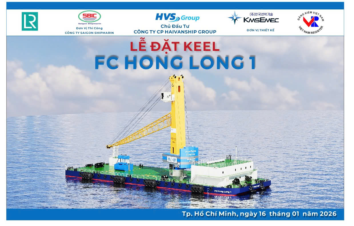 CÔNG TY SAIGONSHIPMARIN: ĐẶT KY SÀ LAN CẨU FC HONG LONG 01 